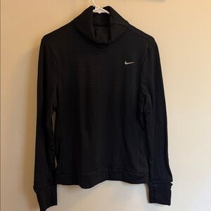 Nike Black Long Sleeve Top with Silver Logo